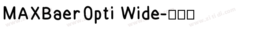 MAXBaerOpti Wide字体转换